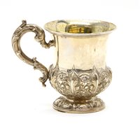 Lot 372 - A Georgian silver christening mug
