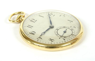 Lot 9B - An 18ct gold Art Deco open faced pocket watch