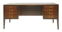 Lot 521 - A rosewood desk