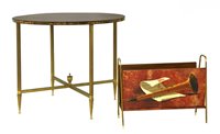 Lot 607 - An Italian goat skin and lacquered coffee table