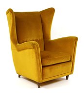 Lot 723 - An Italian wing back armchair