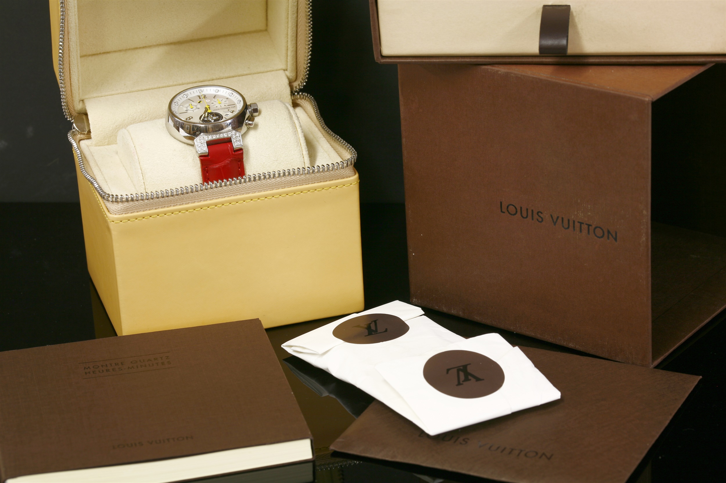 LOUIS VUITTON Stainless Steel Rubber 34mm Tambour Lovely Cup