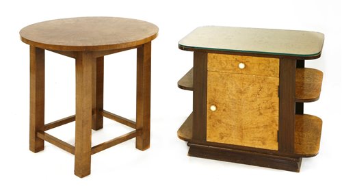 Lot 119 - An Art Deco maple and walnut side table