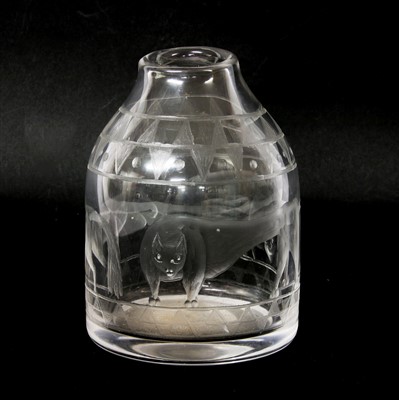 Lot 133 - A Swedish Boda crystal glass vase