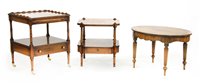Lot 375 - Two two-tier bedside tables