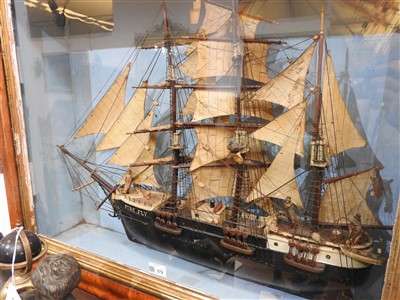 Lot 572 - A ship model diorama