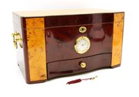 Lot 555 - A Cuban Crafters rosewood and maple cigar humidor