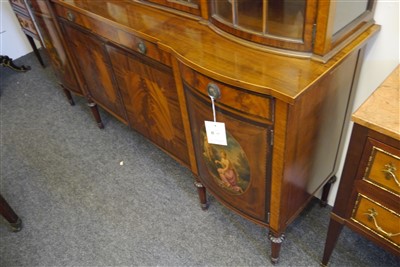 Lot 567 - An Edwardian strung mahogany display cabinet