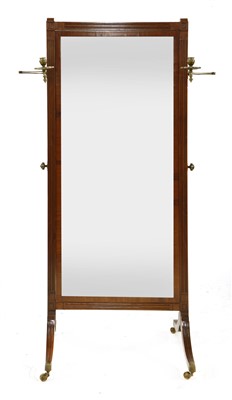 Lot 630 - A Regency mahogany cheval mirror