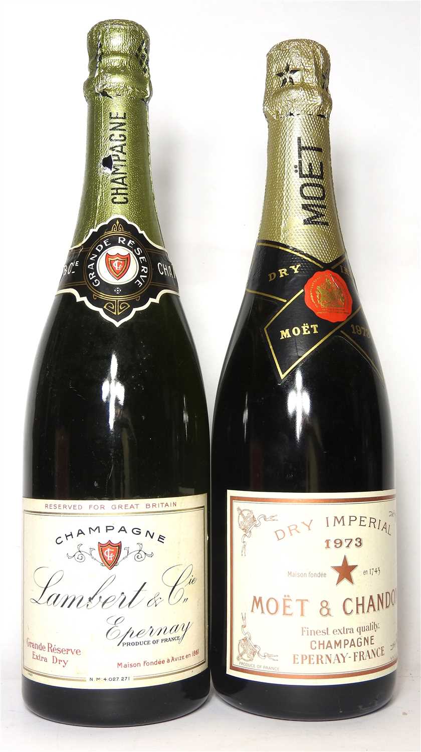 Lot 50 - Moët & Chandon, 1973, one bottle and Lambert & Cie, Extra Dry, one bottle, two bottles in total