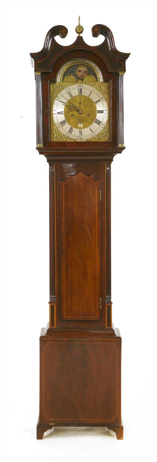 Lot 408 - A strung mahogany eight-day longcase clock