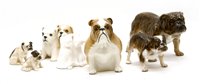 Lot 386 - A collection of Royal Doulton bone china dog figurines
