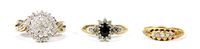 Lot 227 - An 18ct gold five stone diamond ring