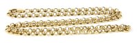 Lot 166 - A 9ct gold belcher link chain
