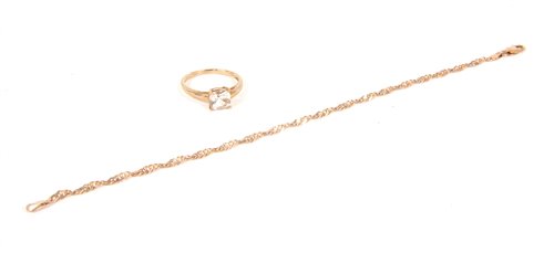 Lot 280 - A 9ct rose gold twisted curb link chain