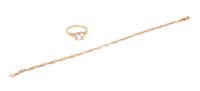 Lot 280 - A 9ct rose gold twisted curb link chain