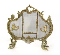 Lot 750A - A Continental bronze fire guard