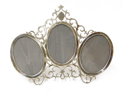 Lot 60 - An unusual late Victorian triple photograph frame