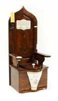 Lot 685 - A Maurice Herbeau, L'eau de France Dagobert oak throne toilet