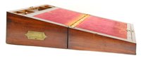 Lot 575 - A Mahogany military style writing box, circa 1830