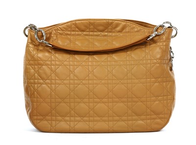 Lot 142 - A Christian Dior tan cannage quilted lambskin leather tote handbag
