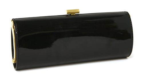 Lot 194 - A Jimmy Choo black patent leather trinket clutch