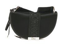 Lot 183 - A Christian Dior black satin mini corset evening bag
