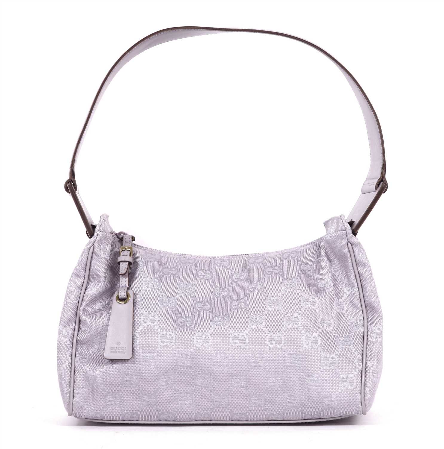 Lot 795 A Gucci purple monogrammed canvas shoulder