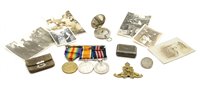 Lot 338 - A WWI medal group trio