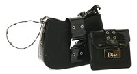Lot 777 - A Christian Dior black satin evening handbag