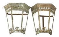 Lot 743 - A pair of Regency bronze stable lanterns