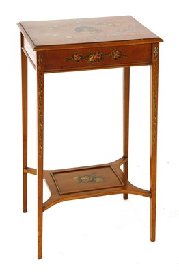 Lot 700 - An Edwardian Sheraton Revival two-tiered side table