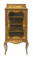 Lot 777 - A Victorian Rosewood and marquetry inlaid display cabinet