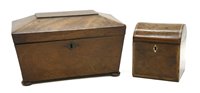 Lot 236A - A George IV burr yew wood tea chest