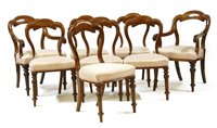 Lot 786 - A set of eight mahogany dining chairs