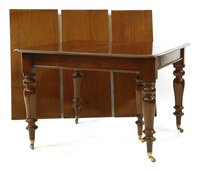 Lot 434 - A Victorian mahogany 'pull out' extending dining table