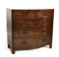 Lot 324 - A Regency mahogany bowfront chest