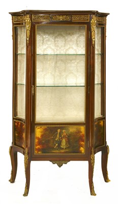 Lot 638 - A French mahogany and gilt metal-mounted vitrine cabinet