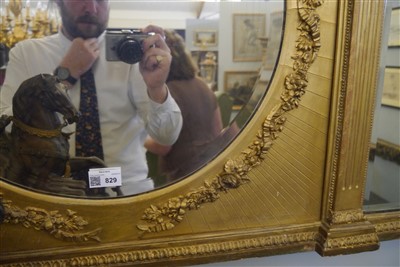 Lot 829 - A Regency gilt overmantel mirror