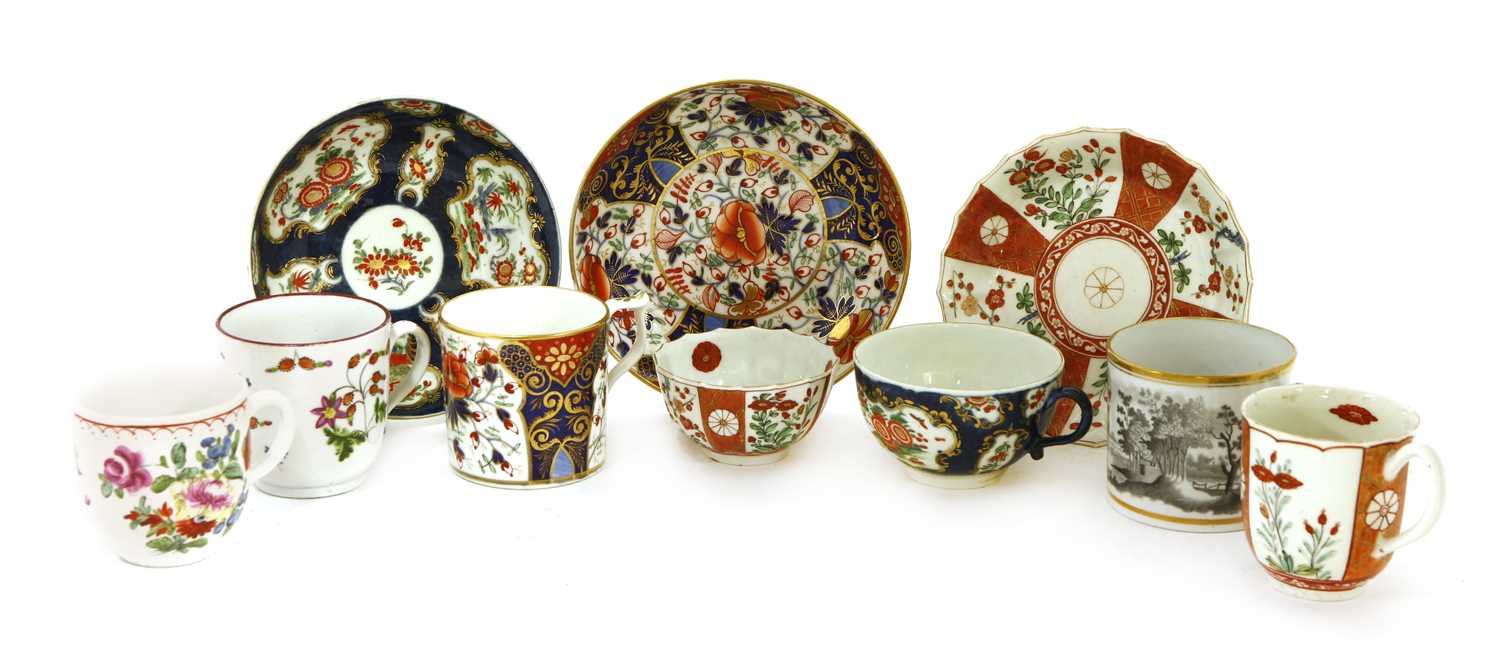 Lot 520 - A Worcester Old Japan pattern trio