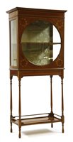 Lot 785 - An Edwardian mahogany and inlaid display cabinet