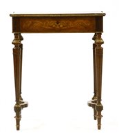 Lot 754 - A French Rosewood and inlaid work table