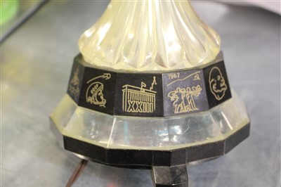 Lot 111 - A Soviet commemorative space rocket night lamp