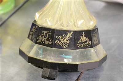 Lot 111 - A Soviet commemorative space rocket night lamp