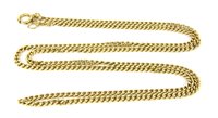 Lot 209 - A filed curb link chain necklace