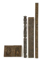 Lot 449 - A pair of oak panels