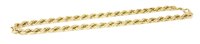 Lot 258 - A 9ct gold rope chain necklace
