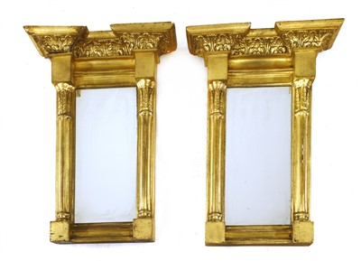 Lot 730 - A pair of small pier mirrors