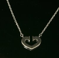 Lot 536 - An 18ct white gold Heart of Cartier necklace