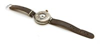 Lot 297 - A sterling silver half hunter pocket watch wristwatch